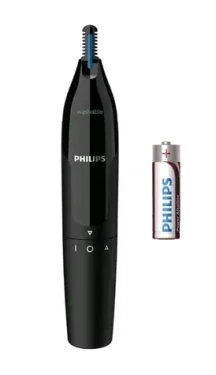 Philips Nose trimmer Series 1000 NT1650-16 čierna / viacúčelový zastrihávač chĺpkov v nose a ušiach / AA / umývateľný (NT1650/16)