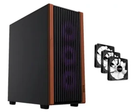 1stCool G6 Noble Wood Decor / Skriňa / ATX / USB 3.0 / USB-C 3.0 / 3x ventilátor (ML-G6-NOBLE-USBC)