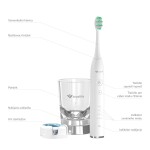 TrueLife SonicBrush GL UV biela / Sonická zubná kefka / 80 000 kmitov / 4 hlavice / nabíjacie poháre / UV sterilizátor / dopredaj (TLSBGLUV)