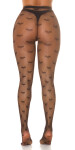 Dámske sieťované pančuchy "Hearts" SR3980 čierne - In-Stylefashion one size
