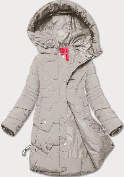 Dámska prechodná bunda s kapucňou LHD light beige (LHD-24585) odstíny béžové L (40)