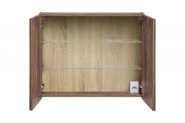 COMAD - Zrkadlová skrinka 80cm 2 dvierka SANTA FE OAK 5907611652466