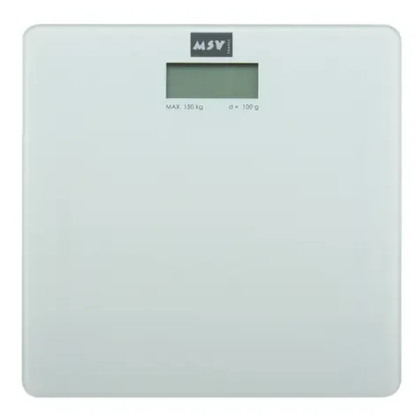 MSV VITAL biela / osobná váha / sklo / 30 x 30 cm / až 180 kg / presnosť 100 g (3700703953975)