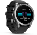 Garmin Fenix E - 47mm, AMOLED, Stainless Steel/Graphite, Black band
