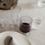 Ferm LIVING Poháre na víno Ripple Clear 270 ml - set 2 ks