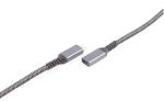 Shiverpeaks nabíjací kábel USB-C 90° / Nabíjací kábel / USB 3.2 / 100 W PD / textilný / 1 m (BS14-75014)