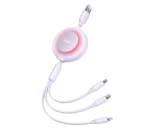 Baseus CAMJ010005 Kábel USB-A (M) - Micro USB (M) amp; Lightning (M) amp; USB-C (M) 1.1 m fialová (CAMJ010005)