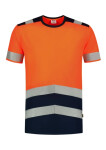 Tričko High Vis Bicolor Tričko unisex fluorescenčná oranžová L