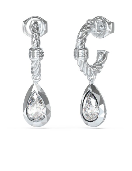 Guess Elegantné oceľové náušnice 4G Light JUBE05243JWRHT/U