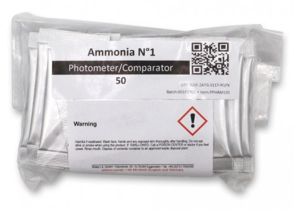 Water I:D Water-I.D. Ammonia 1, Reagencie pre meranie amoniakov, čpavku (50 sáčkov)