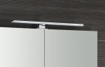 SAPHO - RIWA galérka s LED osvetlením, 81x70x17cm, biela lesk RIW080-0030