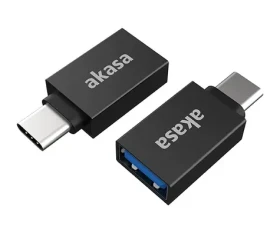 Akasa AK-CBUB62-KT02 adaptér čierna / USB-A adaptér / USB-C - USB-A / 2ks (AK-CBUB62-KT02)