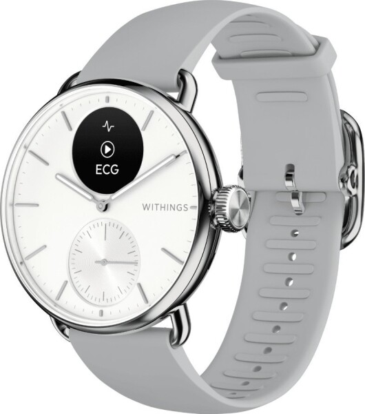 Withings Withings Scanwatch 2 - zegarek z funkcją EKG, pomiarem pulsu i SPO2 oraz mierzeniem aktywności fizycznej i snu (38mm, white)