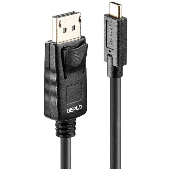 LINDY prepojovací kábel USB-C ® zástrčka, Konektor DisplayPort 5.00 m čierna 43305 4K UHD Kábel pre displeje USB-C®; 43305