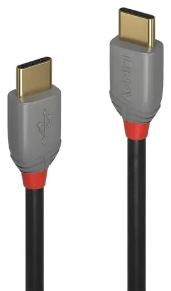 Lindy Anthra Line čierna / USB kábel / USB-C - USB-C / 0,5 m / 480 Mbit/s (36870)