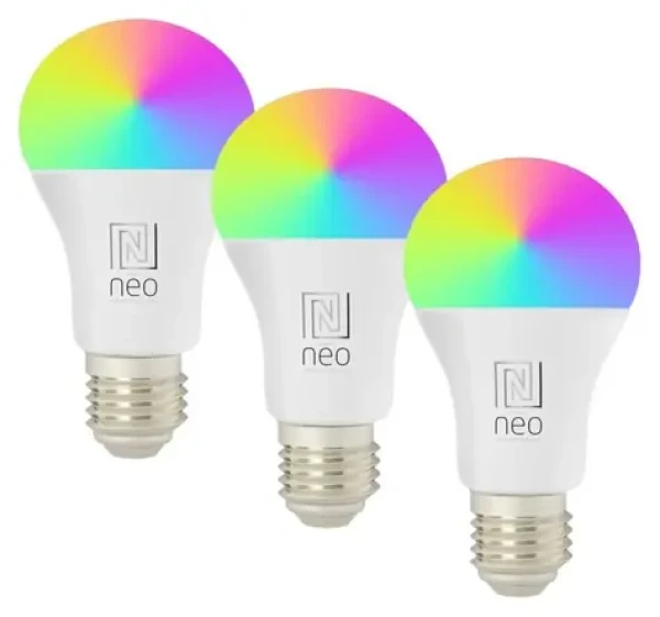 Immax NEO LITE SMART / Sada LED žiaroviek E27 / 3× 11 W / RGB + CCT / stmievateľná / Wi-Fi / TUYA (07733CDO)