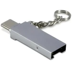 Inter-tech Card Reader / Čítačka pamäťových kariet / MicroSD / USB-C + USB-A / kovové telo (88885469)