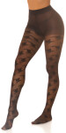 Sexy Tights with houndstooth pattern black Einheitsgroesse