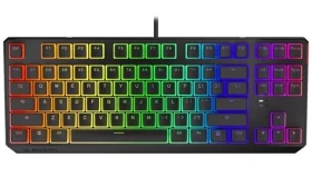 Endorfy Thock TKL Pudding Red čierna / Herná klávesnica / mechanická / TKL / Kailh Red / US layout / 1.8m (EY5A006)