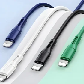 USAMS SJ500 U68 modrá / Nabíjací a dátový kábel / Lightning / 1 m / 2 A (SJ500USB03)