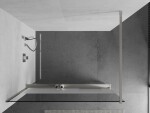 MEXEN/S - Kioto+ Sprchová zástena WALK-IN s poličkou a držiakom uterákov 100 x 200, transparent/dekor, nikel kartáčovaná 800-100-121-97-35
