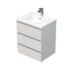 Kúpeľňová skrinka s umývadlom SAT Cube Way 60x71x46 cm biela mat CUBE3D603ZBMOD CUBE3D603ZBMOD