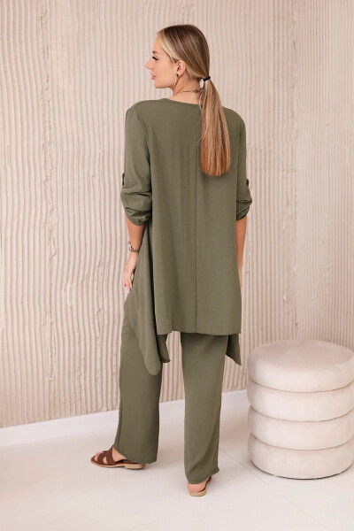 Súprava blúzka + nohavice s príveskom light khaki UNI