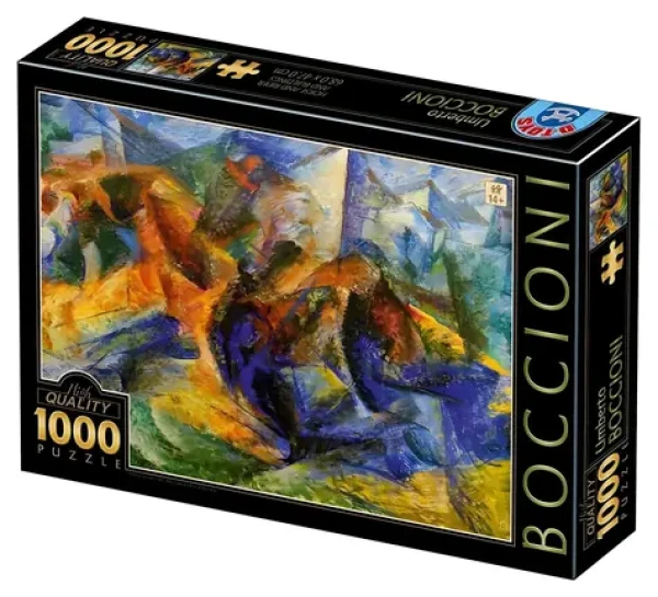 D-TOYS Puzzle Kôň a jazdec a budovy