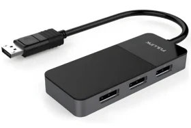 PremiumCord adaptér MST DisplayPort 1.4 na 3x DisplayPort čierny / Adaptér / 8K / 3x 4K (kportad19)