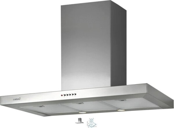 Cata CATA Hood | S 901 PLUS X | Wall mounted | Energy efficiency class C | Width 90 cm | 620 m³/h | Mechanical control | LED | Stainless steel
