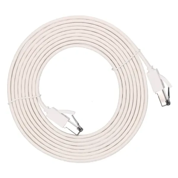 Extralink biela / Patch kábel / Cat.8 U/FTP / plochý / 3 m / 40 Gbit/s