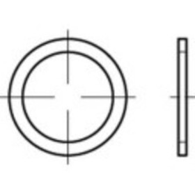 TOOLCRAFT TO-5454480 tesniaci krúžok 33 mm DIN 7603 měď 100 ks; TO-5454480