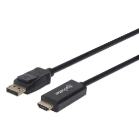 Manhattan DisplayPort - HDMI čierna / Prepojovací kábel / DP 1.2 / 4K 60Hz / 1,8 m (153201)