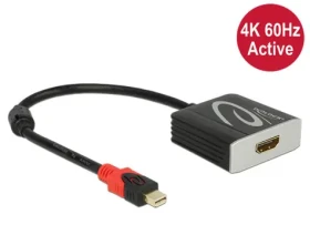 DeLock mini Displayport 1.2 samec gt; HDMI samica 4K 60 Hz aktívny (62735)
