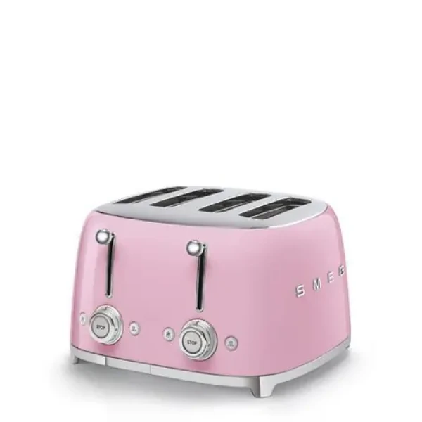 SMEG TSF03PKEU ružová / Hriankovač / 2000 W / 4 sloty / 4 hrianky / 6 stupňov opečenia (TSF03PKEU)