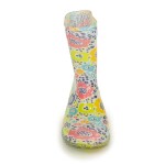 Dievčenské čižmy z PVC - kvetinová potlač, Pidilidi, PL0038-13, biela - 30
