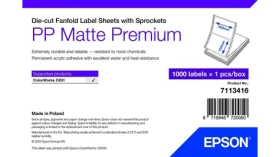 Epson Premium Matte Label 203x152 mm / Etikety / Die-cut fanfold archy / 1000 ks / biela / vodeodolné (7113416)