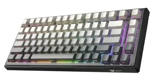 Onikuma G83 čierna / Herná klávesnica / Bluetooth 5.0 / 2,4 GHz / USB-C / RGB / Hot-swap (G83 (black))