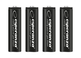 Esperanza Nabíjacia batéria AA čierna / 1.2V / 2600mAh / Ni-MH / 4 ks / v blistri (EZA106 - 5901299922552)