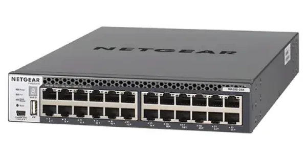 Netgear M4300 XSM4324CS-100NES / Switch / 24x RJ-45 10/100/1000 / 4X SFP+ 10GbE / bez PoE (XSM4324CS-100NES)