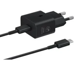 Samsung EP-T2510EBE + EP-DN980BBE / Cestovná nabíjačka USB-C 25W + dátový kábel / čierna / OOB Bulk (57983121786)
