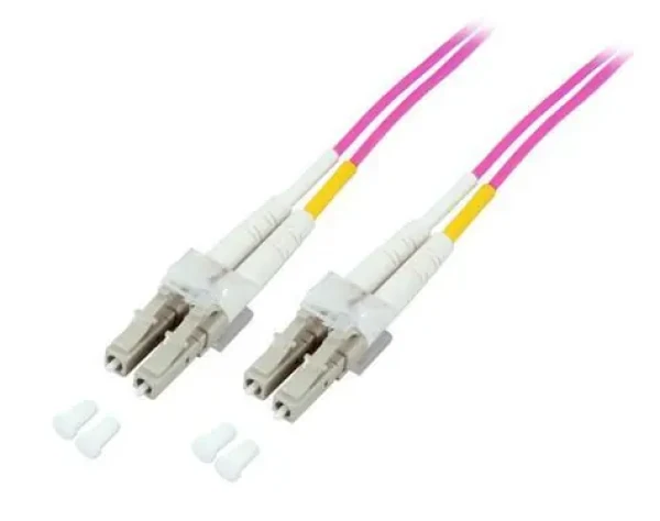 EFB / Optický patch kabel / LC-LC / duplexní / OM4 50/125 / LSZH / 1,5 m / fialová (O0319.1,5)