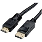 Roline DisplayPort prepojovací kábel Konektor DisplayPort, Zástrčka HDMI-A 10.00 m čierna 11.04.5777 tienený Kábel DisplayPort; 11.04.5777