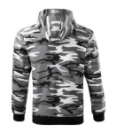 Camo Zip Mikina pánska maskáčová šedá 3XL