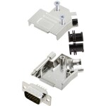 TRU COMPONENTS TCD45ZK09HDP15K 7708652 sada D-SUB kolíkové lišty 45 ° Pólov: 15 spájkovaný 1 ks; 7708652