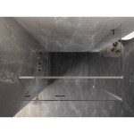 MEXEN/S - Lunar T sprchovací kút dvere krídlové ľavá 85 x 90, transparent, chróm 834T-085-090-01-00-L