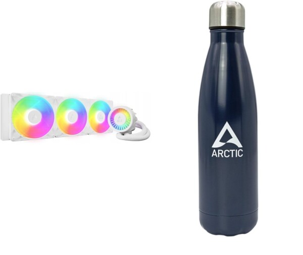 ARCTIC Chłodzenie wodne Arctic Liquid Freezer III Pro 420 A-RGB Białe (ACFRE00189A) + Butelka Termiczna