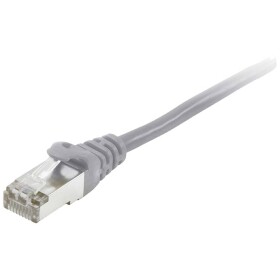 Equip 605505 RJ45 sieťové káble, prepojovacie káble CAT 6 S/FTP 7.50 m sivá pozlátené kontakty 1 ks; 605505