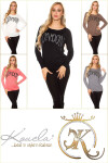 Trendy Koucla pulli LONDON with lace Einheitsgroesse