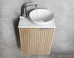 SAPHO - MINOR umývadlo na dosku, liaty mramor, priemer 26cm, biela MR260